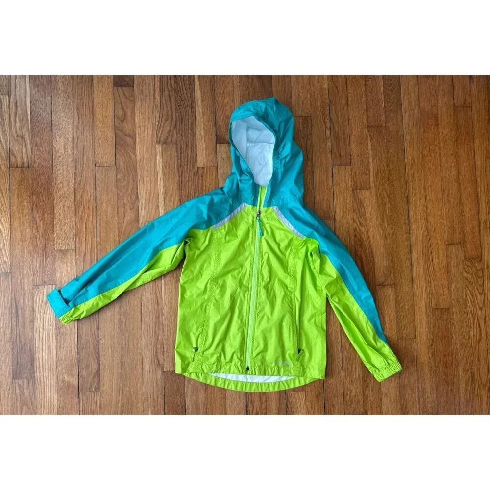 LL Bean Nylon Full Zip Hooded Raincoat Light Weight Size S (8)